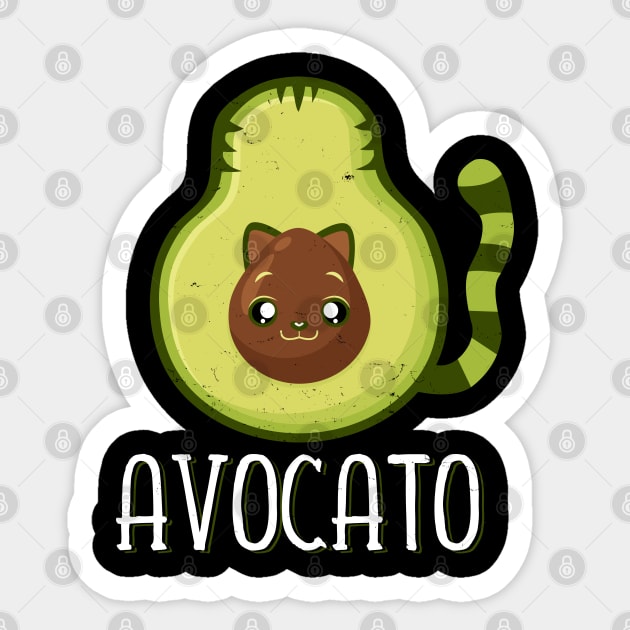 Avogato | Funny Cute Avocado Cat Sticker by swissles